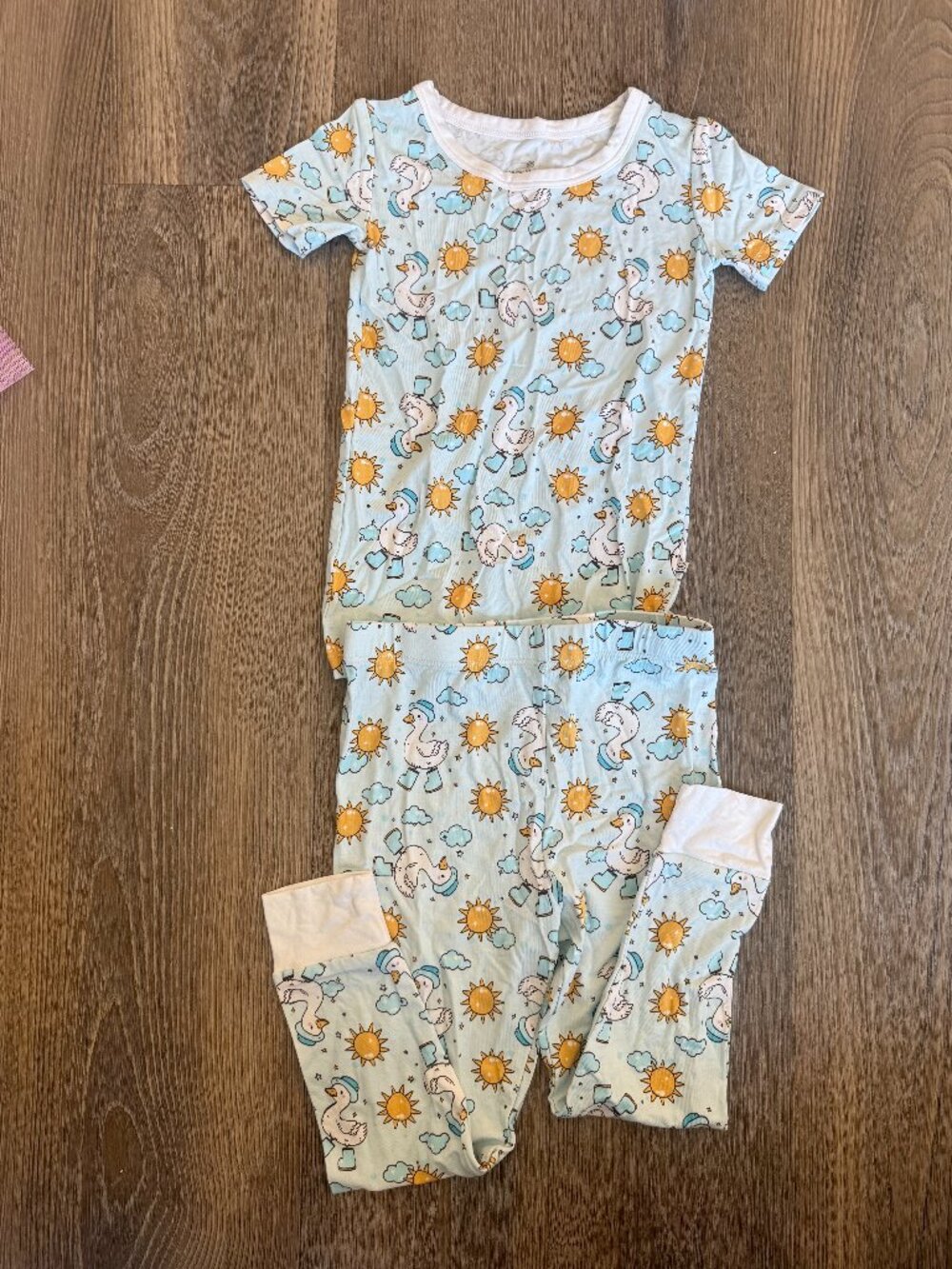 NWOT Caden Lane Short Sleeves and Pants silly goose pajama set - 2T